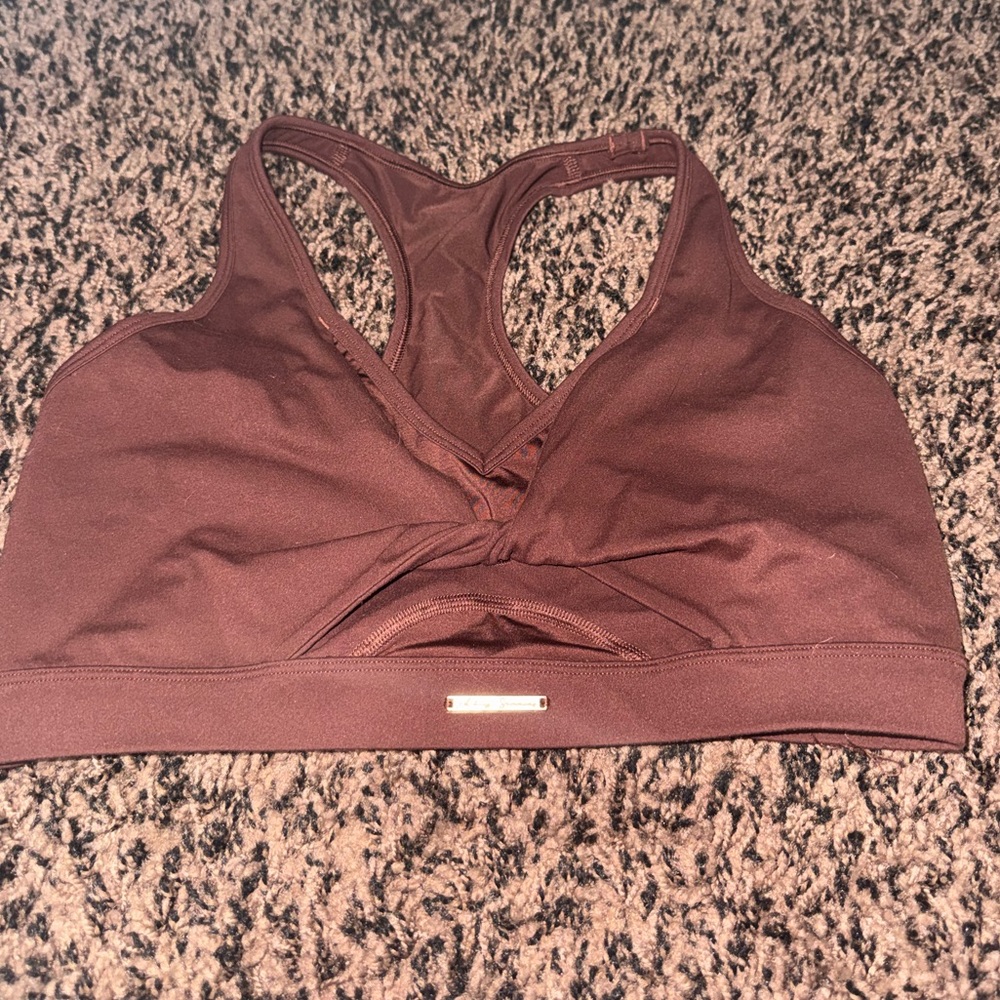 Gymshark Whitney Simmons brown sports bra size medium